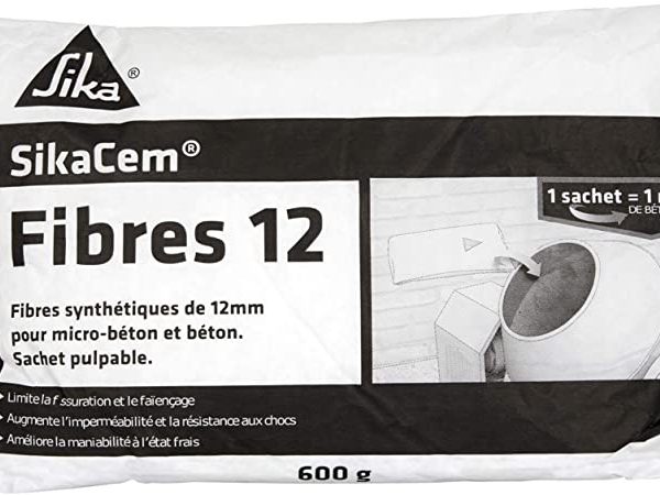 Ecost customer return Sika France S.A.S 546535 Synthetic Fibres for Micro – White, 12 mm