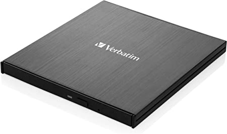 Ecost customer return Verbatim External Slimline CD/DVD Writer, USB 3.2 Gen1 with USBC Connection in