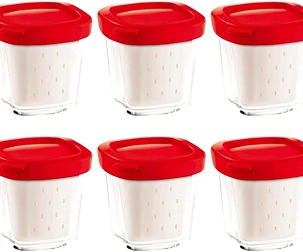 Ecost customer return SEB Set of 6 yoghurt containers, red
