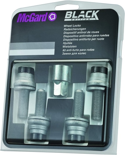 Ecost customer return 26002SUB Wheel Lock Bolts Black SUB M12 x 1,25, flat seat, total length 63,0 m