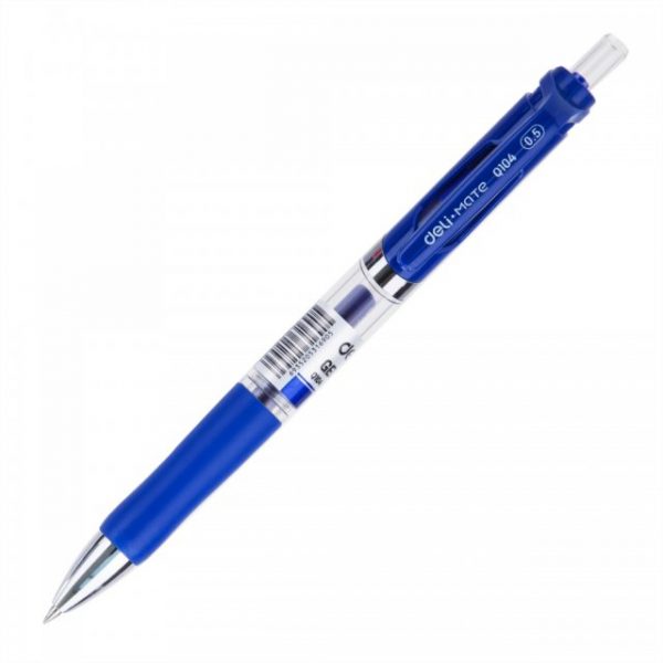 Gēla pildspalva Deli Q10430, 0,5 mm zila