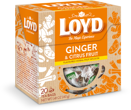 Augļu tēja LOYD Ginger&Citrus 20x2g