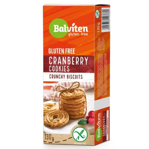 Dzērveņu cepumi BALVITEN, bez glutēna, 130g