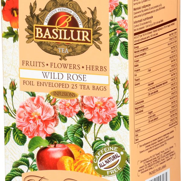 Augļu tēja Basilur WILD ROSE 20 paciņas
