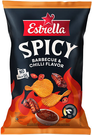 Čipsi Estrella Spicy BBQ taste 115g