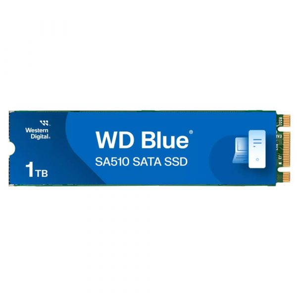 SSD|WESTERN DIGITAL|Blue SA510|1TB|M.2|SATA 3.0|Write speed 520 MBytes/sec|Read speed 560 MBytes/sec|2.38mm|TBW 400 TB|MTBF 1750000 hours|WDS100T3B0B