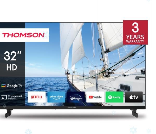 TV Set|THOMSON|32"|Smart/HD|1366x768|Wireless LAN|Bluetooth|Google TV|Black|32HG2S14