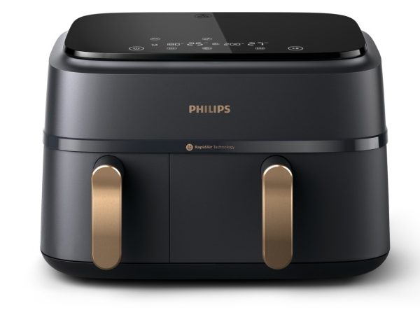 Philips 3000 Series Dual Basket NA352/00 Hot Air Fryer 9 L 2400 W, Charcoal Grey