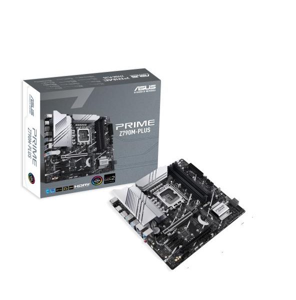 Mainboard|ASUS|Intel Z790|LGA1700|Micro-ATX|Memory DDR5|Memory slots 4|2xPCI-Express 4.0 1x|1xPCI-Express 4.0 16x|1xPCI-Express 5.0 16x|3xM.2|1xHDMI|1xDisplayPort|2xUSB 2.0|5xUSB 3.2|1xUSB-C|1xRJ45|3xAudio port|PRIMEZ790M-PLUS