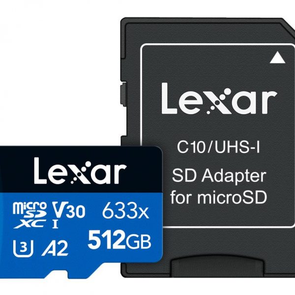 MEMORY MICRO SDXC 512GB UHS-I/W/ADAPTER LSDMI512BB633A LEXAR