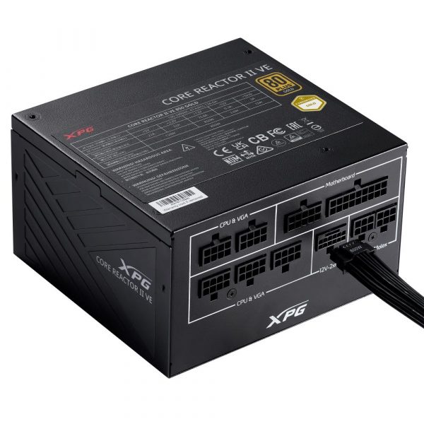 Power Supply|ADATA|CORE REACTOR II VE|750 Watts|Efficiency 80 PLUS GOLD|PFC Active|MTBF 100000 hours|COREREACTORIIVE750G-BKCEU