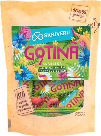 SKRĪVERU Gotiņa klasiskā ar nerātnajām tautasdziesmām 250g