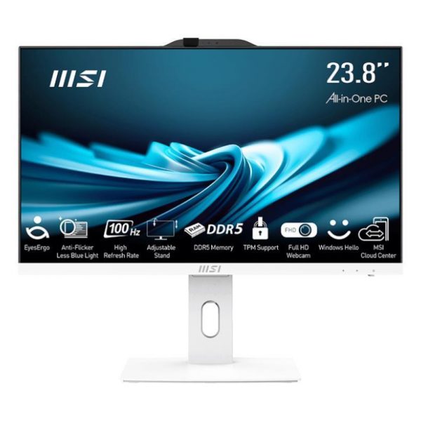 Monoblock PC|MSI|PRO|AP241P 14M|Business|All in One|CPU Core i5|i5-14400|2500 MHz|Screen 23.8"|RAM 16GB|DDR5|5600 MHz|SSD 500GB|Graphics card Intel UHD Graphics|Integrated|Windows 11 Pro|Colour White|PROAP242P14M-891EU