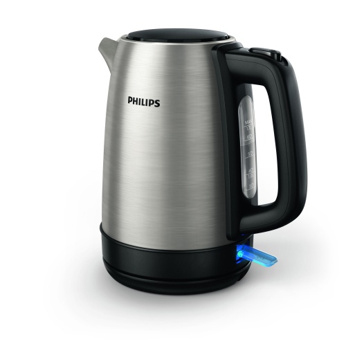 Philips Daily Collection HD9350/90 Electric Kettle, 1.7 L, 2200 W, Silver/Black