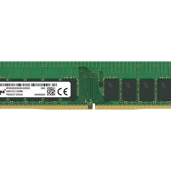 Server Memory Module|MICRON|DDR4|16GB|UDIMM/ECC|3200 MHz|CL 22|1.2 V|MTA9ASF2G72AZ-3G2R