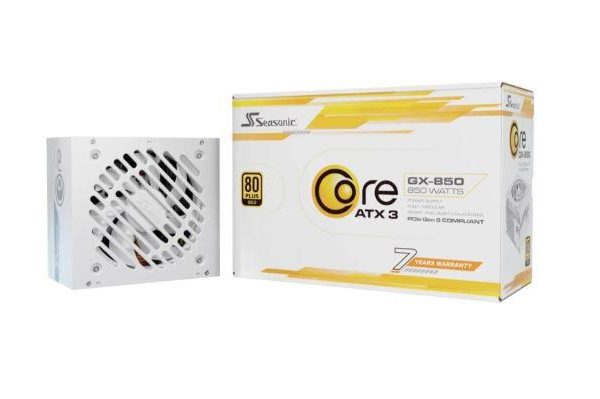 Power Supply|SEASONIC|CORE GX White|850 Watts|Efficiency 80 PLUS GOLD|MTBF 100000 hours|SRP-CGX851-A5A32SF-W