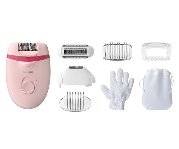 Philips Satinelle Essential BRE285/00 Corded compact epilator, Pink