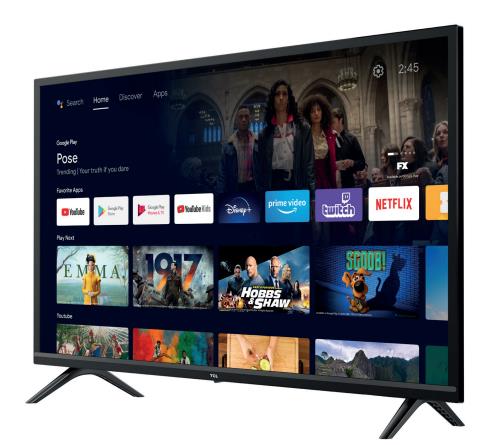 TV Set|TCL|32"|HD|1366x768|Wireless LAN|Bluetooth|Android TV|Black|32S5201