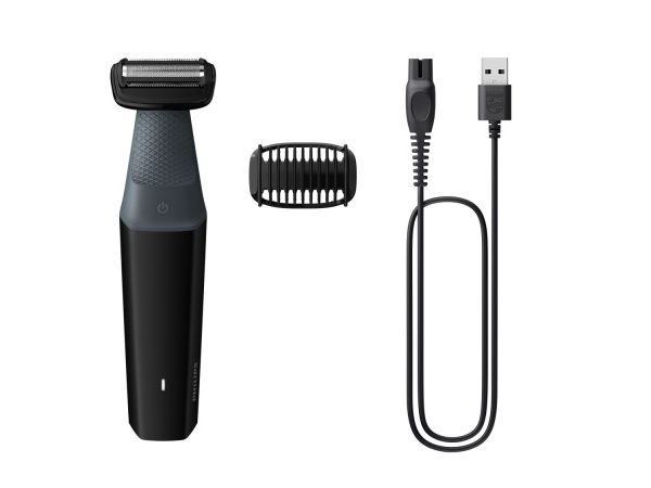 Philips Bodygroom 3000 Series BG3017/01 Body Hair Shaver and Trimmer, Black/Grey