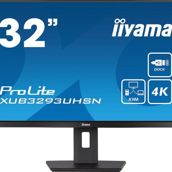 LCD Monitor|IIYAMA|XUB3293UHSN-B5|32"|4K|Panel IPS|3840x2160|16:9|Matte|5 ms|Speakers|Swivel|Height adjustable|Tilt|Colour Black|XUB3293UHSN-B5