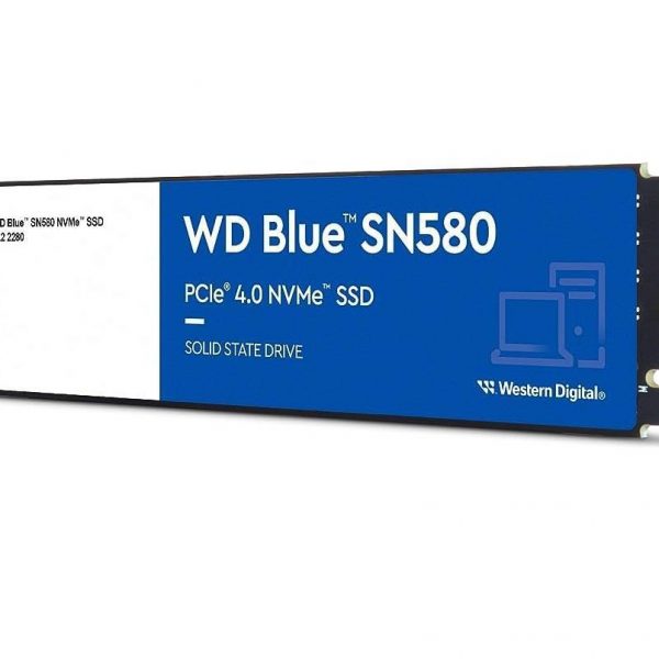 SSD|WESTERN DIGITAL|Blue SN580|250GB|M.2|PCIe Gen4|NVMe|TLC|Write speed 2000 MBytes/sec|Read speed 4000 MBytes/sec|2.38mm|TBW 150 TB|MTBF 1500000 hours|WDS250G3B0E