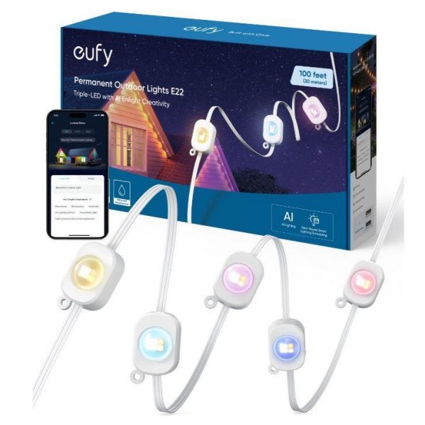 Smart Lightstrip|EUFY|Permanent Outdoor Lights E22|Bluetooth|T8L02321