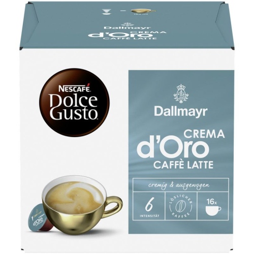 Nescafe Dolce Gusto Dallmayr Crema d'Oro Caffe Latte Coffee, 16 capsules