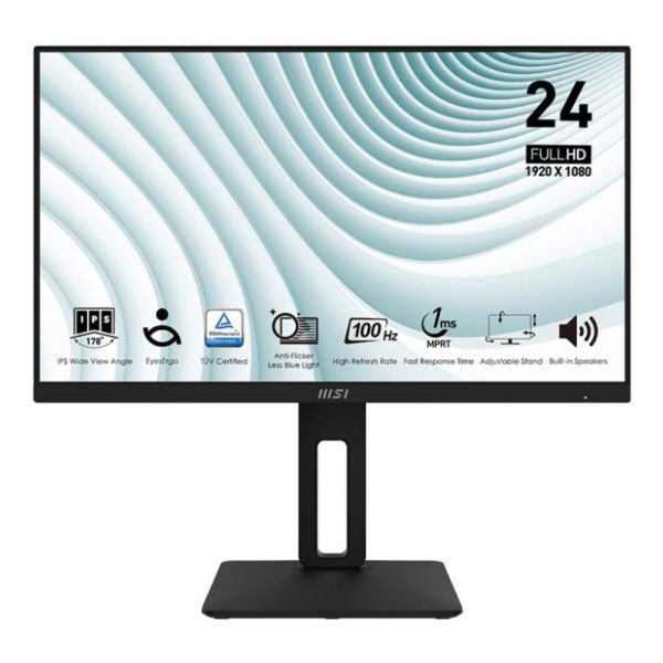 LCD Monitor|MSI|PRO MP242AP|23.8"|Business|Panel IPS|1920x1080|16:9|100Hz|1 ms|Swivel|Pivot|Height adjustable|Tilt|Colour Black|PROMP242AP