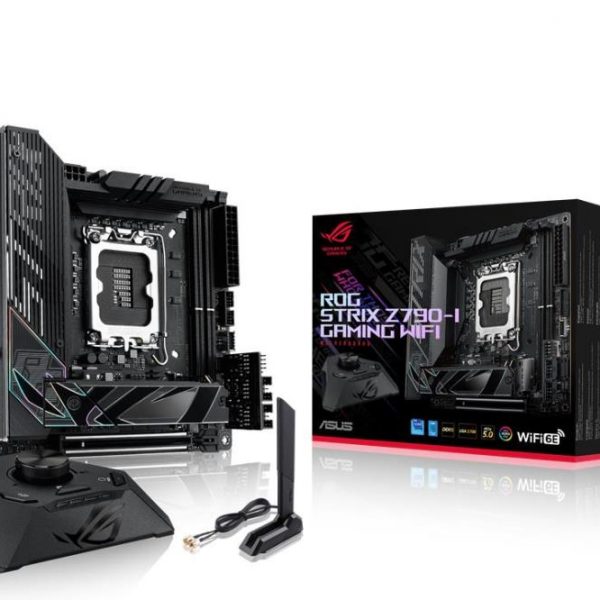 Mainboard|ASUS|Intel Z790|MiniITX|Memory DDR5|Memory slots 2|1xPCI-Express 5.0 16x|2xM.2|1xHDMI|2xUSB 2.0|4xUSB 3.2|1xUSB-C|2xUSB-C w/Thunderbolt|1xRJ45|ROGSTRIXZ790-IGAMWIFI