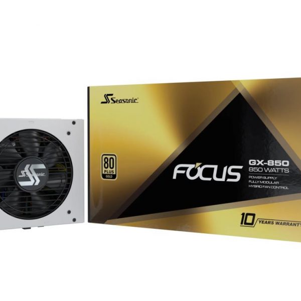 Power Supply|SEASONIC|FOCUS GX White ATX 3 (2024)|850 Watts|Efficiency 80 PLUS GOLD|MTBF 100000 hours|FOCUS-GX-850-V4-WHITE