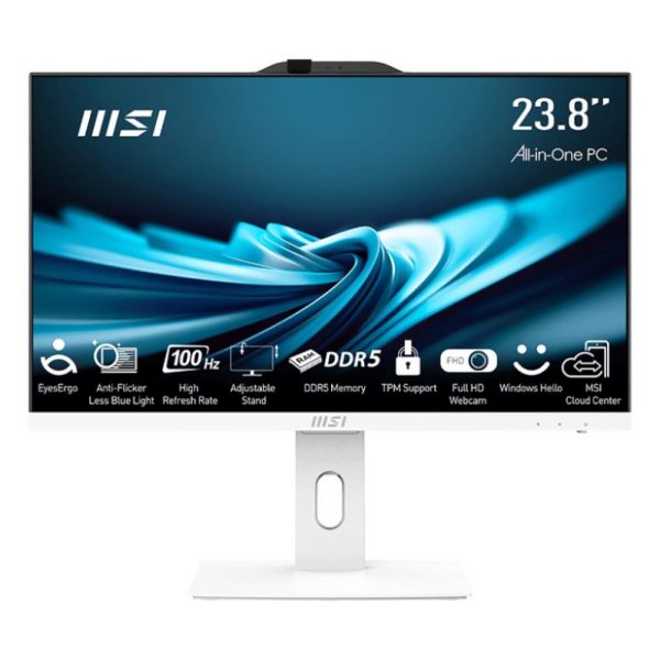 Monoblock PC|MSI|PRO|AP241P 14M|Business|All in One|CPU Core i5|i5-14400|2500 MHz|Screen 23.8"|RAM 16GB|DDR5|5600 MHz|SSD 512GB|Graphics card Intel UHD Graphics|Integrated|Windows 11 Pro|Colour White|PROAP242P14M-691EU