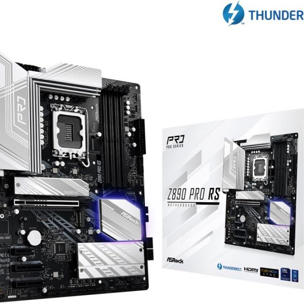 Mainboard|ASROCK|Intel Z890|LGA1851|ATX|Memory DDR5|Memory slots 4|1xPCI-Express 4.0 1x|2xPCI-Express 4.0 4x	|1xPCI-Express 5.0 16x|1xM.2|1xHDMI|1xDisplayPort|4xUSB 2.0|2xUSB 3.1|1xUSB 3.2|2xUSB-C w/Thunderbolt|1xRJ45|3xAudio port|Z890PRORS