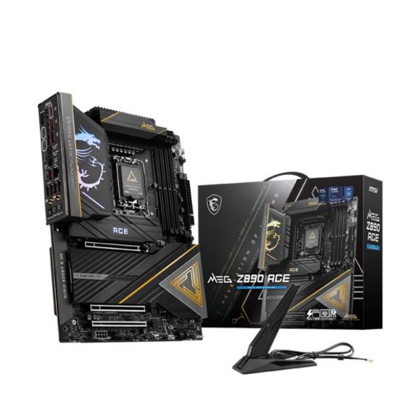 Mainboard|MSI|Intel Z890|LGA1851|ATX|Memory DDR5|Memory slots 4|3xPCI-Express 16x|5xM.2|1xHDMI|1xAudio-In|1xAudio-Out|11xUSB 3.1|2xUSB-C|2xUSB-C w/Thunderbolt|1xOptical S/PDIF|1xRJ45|MEGZ890ACE