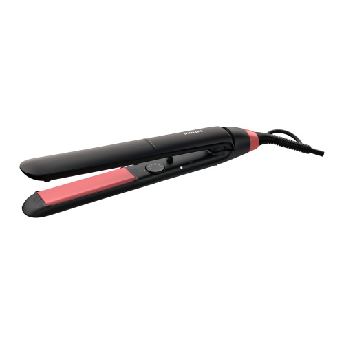 Philips StraightCare Essential BHS376/00 Hair Straightener, Black/Pink