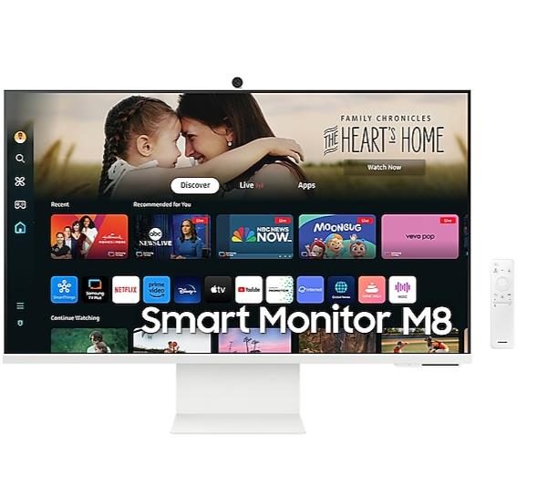 LCD Monitor|SAMSUNG|32"|Smart|Panel VA|3840x2160|16:9|60 Hz|4 ms|Swivel|Pivot|Height adjustable|Tilt|Colour White|LS32DM801UUXDU