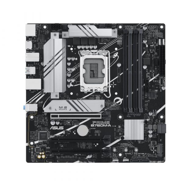 Mainboard|ASUS|Intel B760 Express|LGA1700|Micro-ATX|Memory DDR5|Memory slots 4|2xPCI-Express 4.0 16x|2xM.2|1xHDMI|2xDisplayPort|4xUSB 2.0|2xUSB 3.2|1xPS/2|1xRJ45|3xAudio port|PRIMEB760M-A-CSM