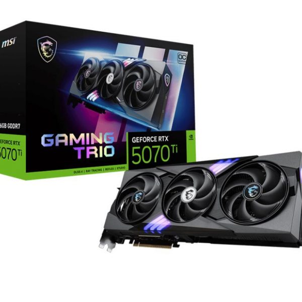 Graphics Card|MSI|NVIDIA GeForce RTX 5070 Ti|16 GB|GDDR7|256 bit|PCIE 5.0 16x|Dual Slot Fansink|1xHDMI|3xDisplayPort|RTX5070TI16GGAMTRIOOC