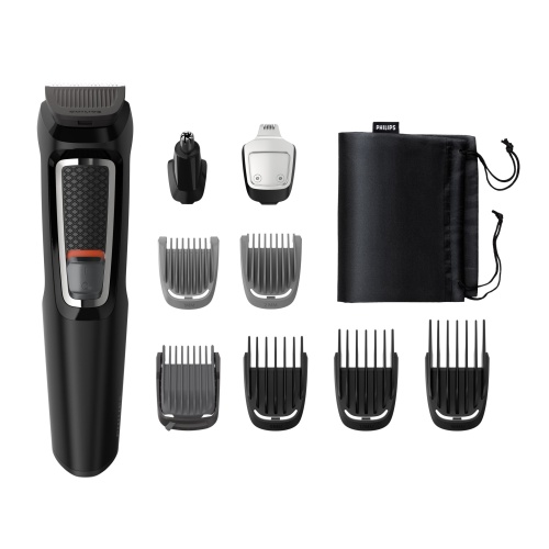 Philips Multigroom 3000 Series MG3740/15, 9-in-1 Hair Trimmer, Black