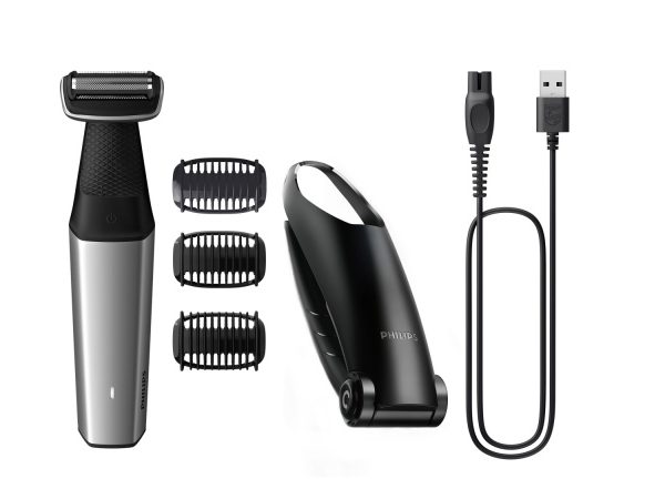 Philips Bodygroom 5000 Series BG5021/15 Body Hair Shaver and Trimmer, Black/Silver