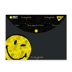 Mapīte (aploksne) ar spiedpogu YES "Smiley World", A4