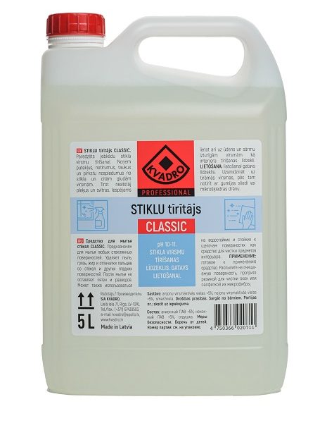 KVADRO Stiklu tīrīšanas līdzeklis CLASSIC, 5l