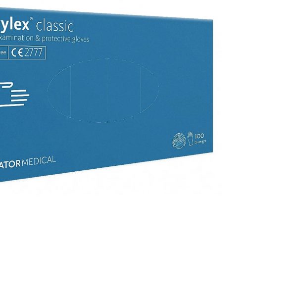 Vienreizlietojamie cimdi Nitrylex Classic, nitrila, bez pūdera, zili, XL izm., 100gab