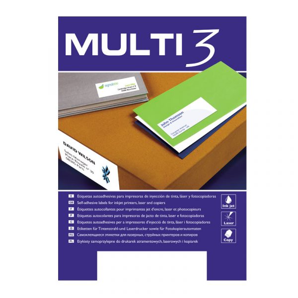 Uzlīmes MULTI 3 ar izmēru 105x35mm, 100 loksnes