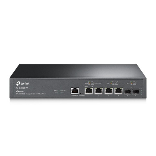 TP-Link TL-SX3206HPP 6-Port 10GE L2+ Managed Switch with 4-Port PoE++
