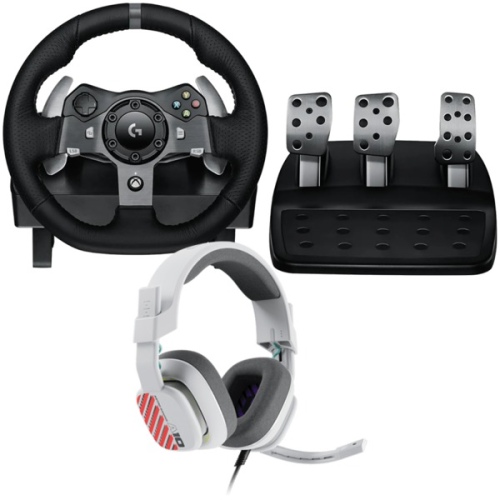 Logitech G920 Driving Force Steering Wheel & Pedals +Astro A10, for Xbox PCOne Series X/S, Black