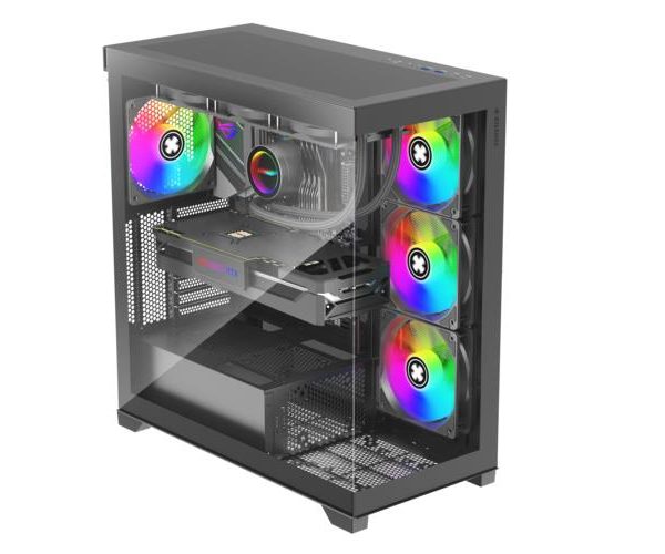 CASE MIDITOWER ATX W/O PSU/XILENT GLEAM BLACK XILENCE