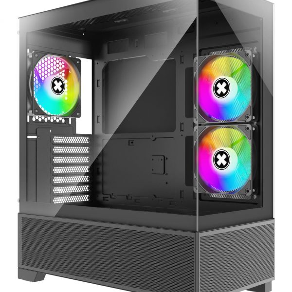 Case|XILENCE|XG172|MidiTower|Case product features Fan control panel/Transparent panel|Not included|Colour Black|XG172