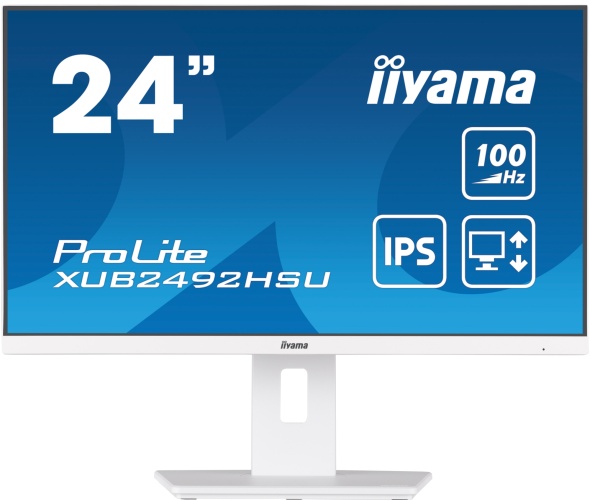 iiyama ProLite XUB2492HSU-W6 Monitor 24'' IPS FHD 1920x1080 0.4 ms 250 cd/m2 100 Hz, White (SPEC)