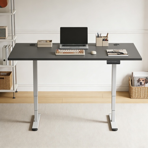 Adjustable Height Table Up Up Bjorn II Gray, Table top M Black