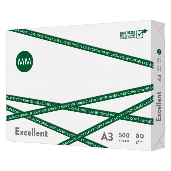 Kancelejas papīrs MM FLOW Excellent, A3, 80 g/m2, 500 lapas